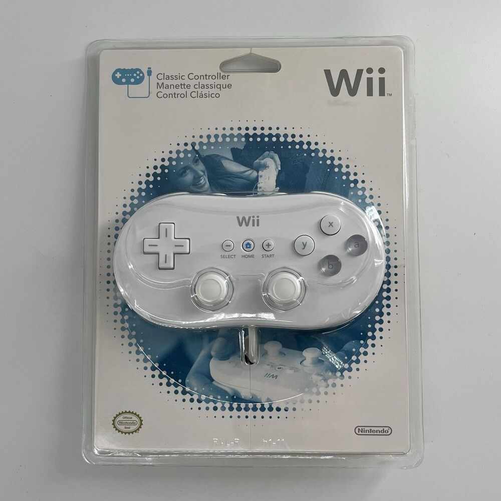 Nintendo Wii Classic Controller Official White Gamepad - New/Sealed